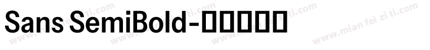 Sans SemiBold字体转换